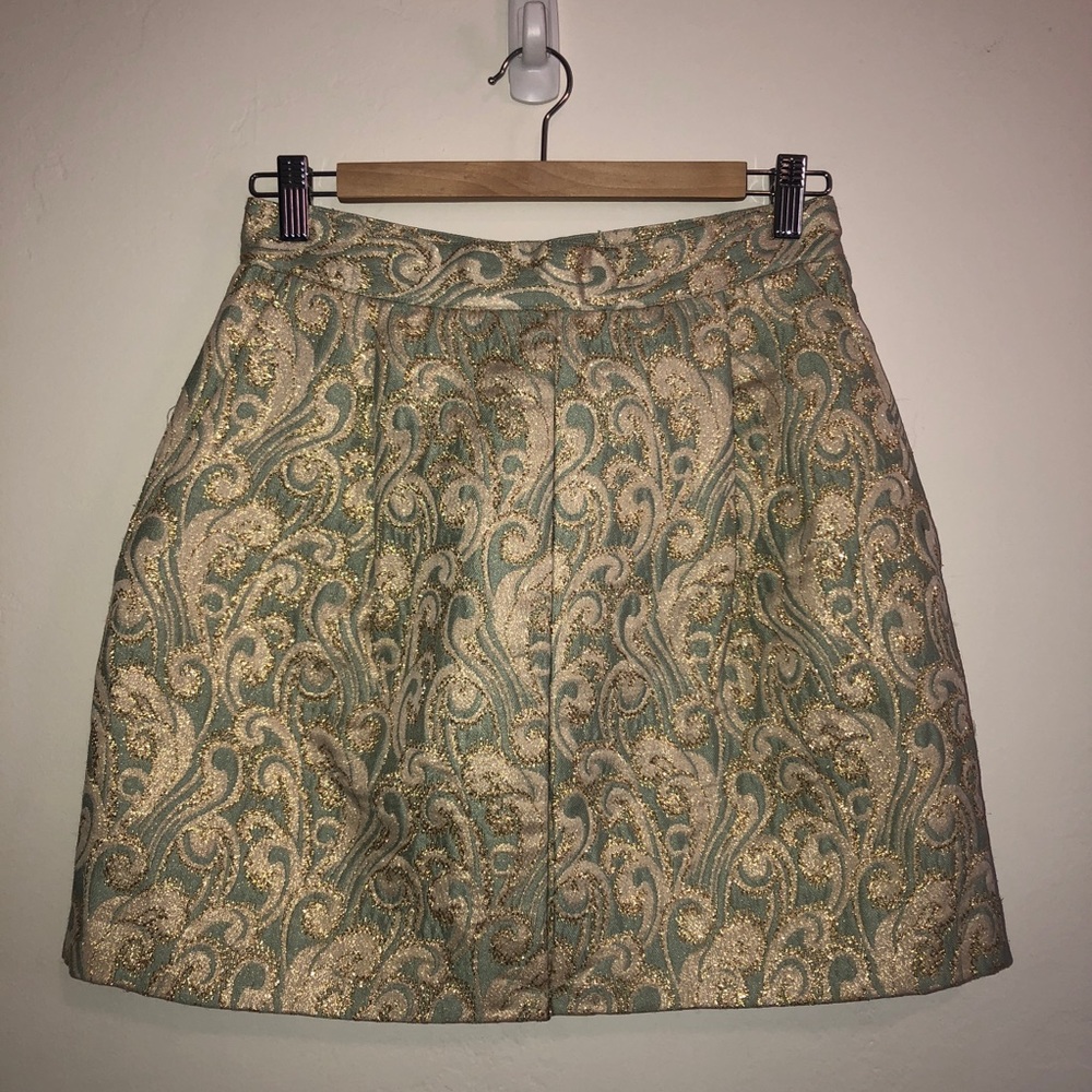 Glam Glitter-Paisley Skirt with Pockets - Size 8
